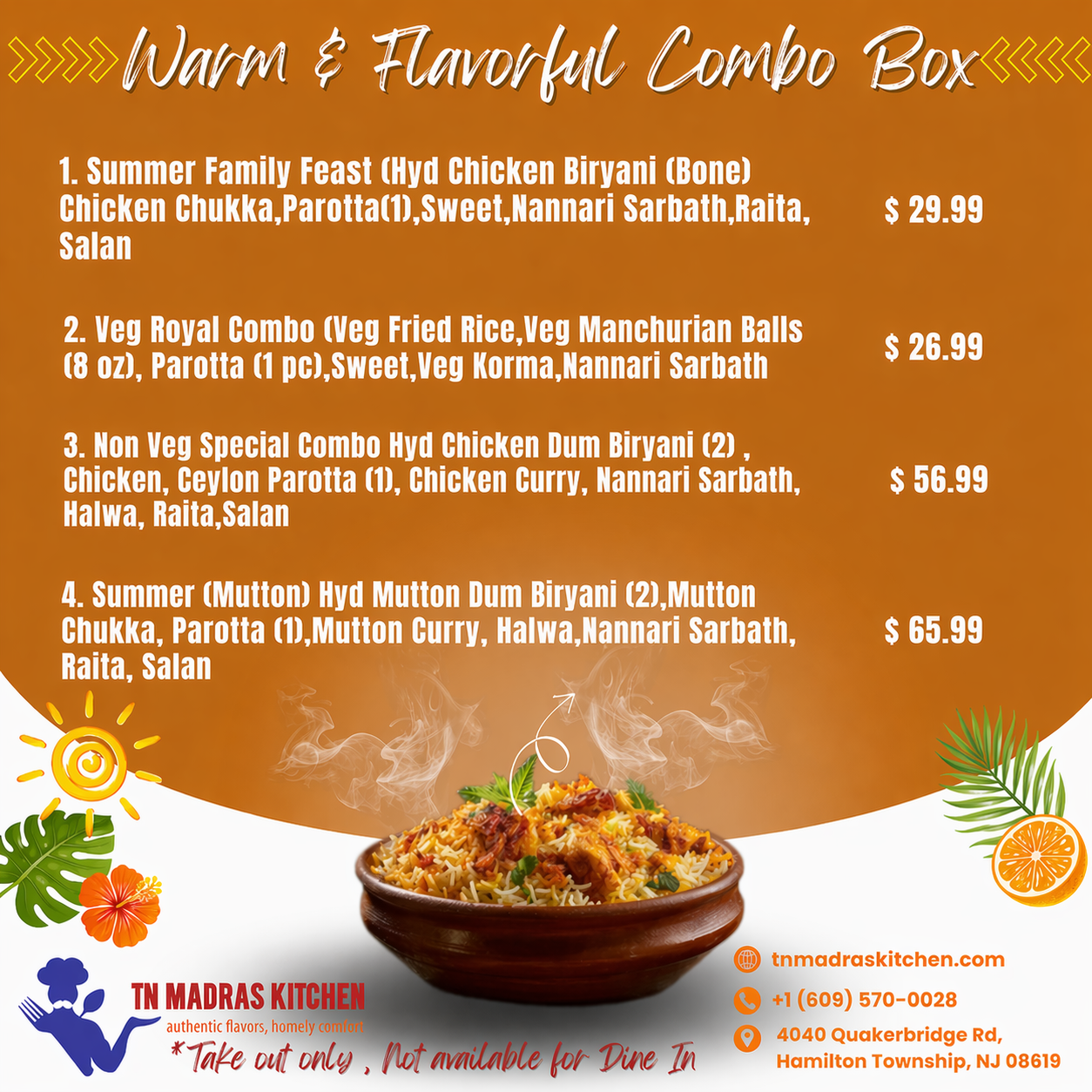 Warm and Flavorful Combo Box